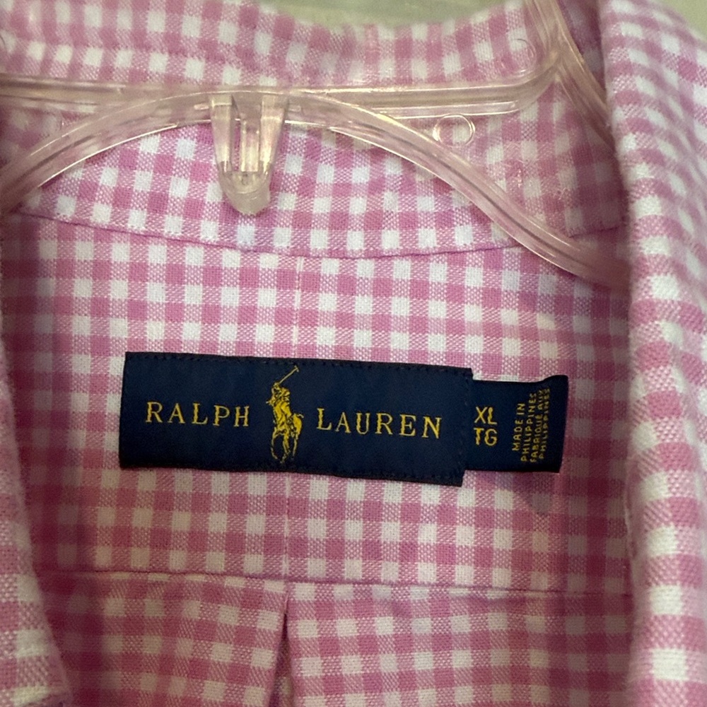 Polo by Ralph Lauren Men's Pink Checkered Shirt - Picture 3 of 4